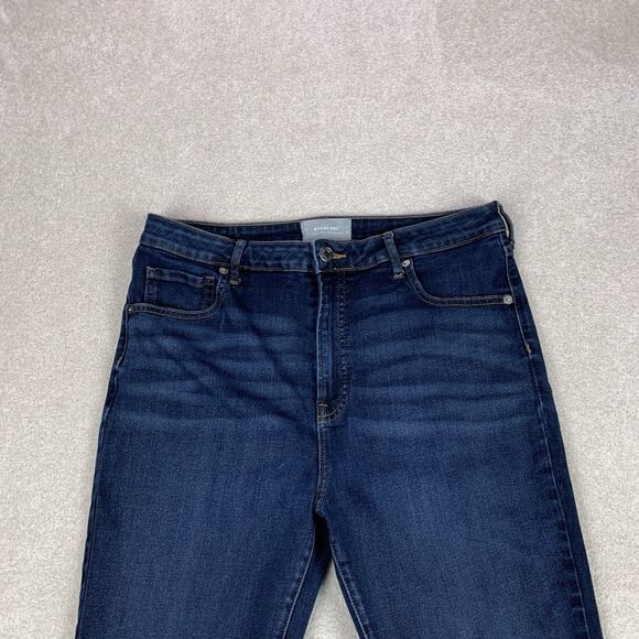 Everlane Jeans The Curvy High Rise Skinny Size 33 Crop Dark Wash Blue - Picture 2 of 13